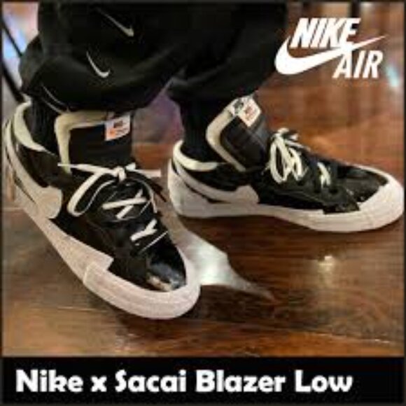 Nike Blazer Low Sacai Black Patent Leather size 11.5 DM6443-001 - Picture 11 of 11
